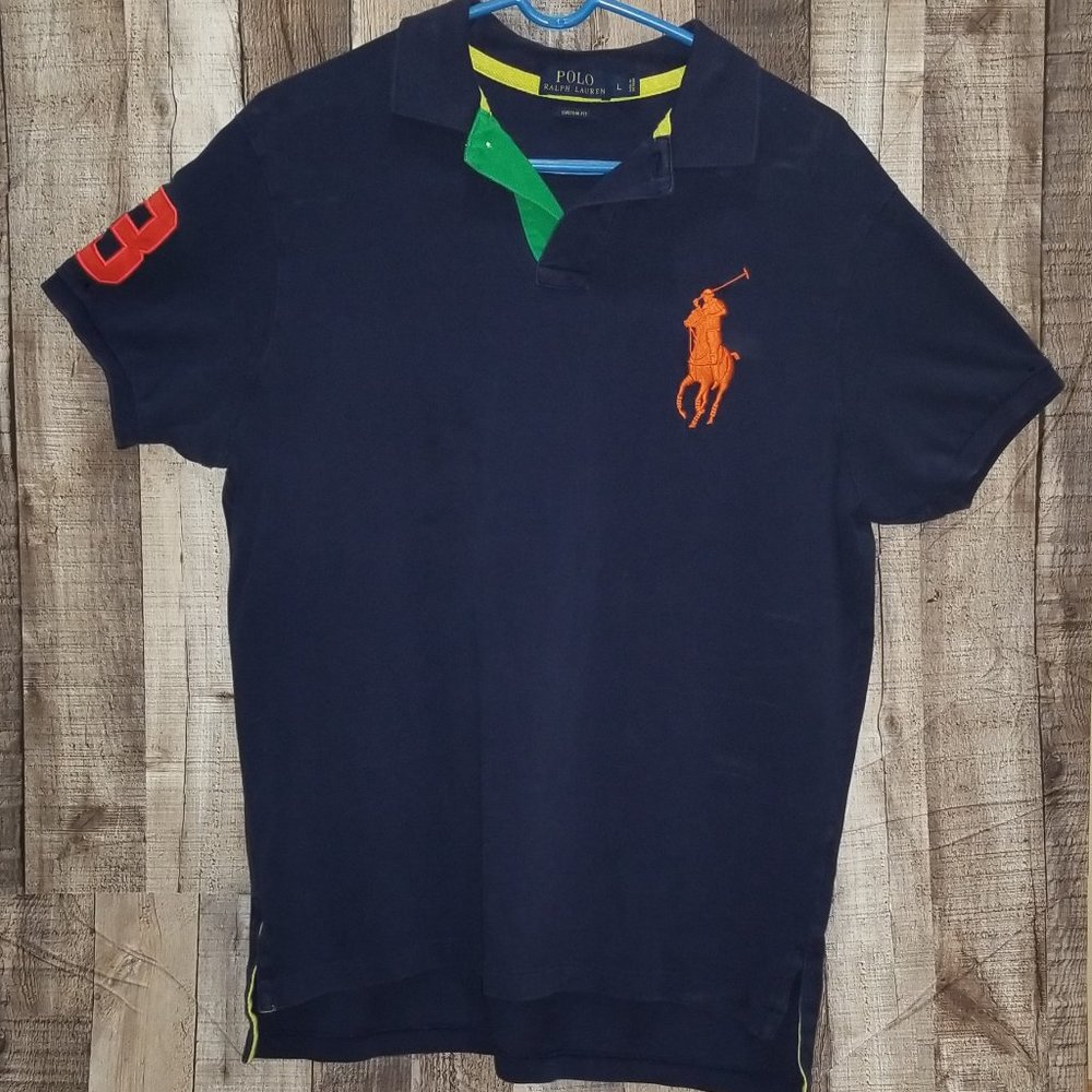 NAVY BLUE RALPH LAUREN BIG PONY POLO SHIRT